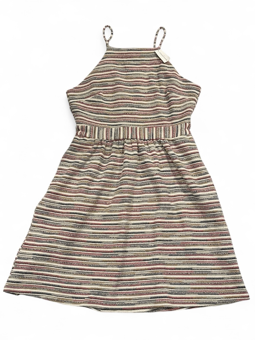 Banana Republic Boucle Striped Knit Mini Dress Multi-Color Stripe SZ. 10 NWT